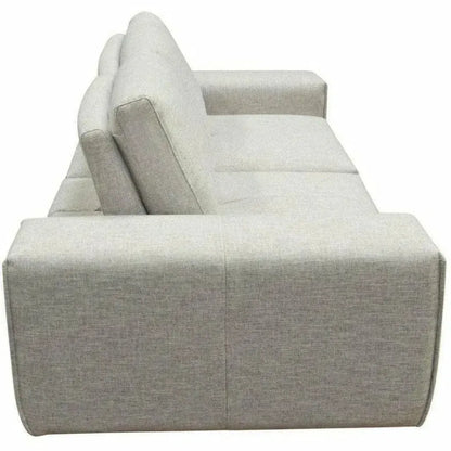 Modular 2-Seater Adjustable Backrests in Light Grey-Modular Sofas-Diamond Sofa-LOOMLAN