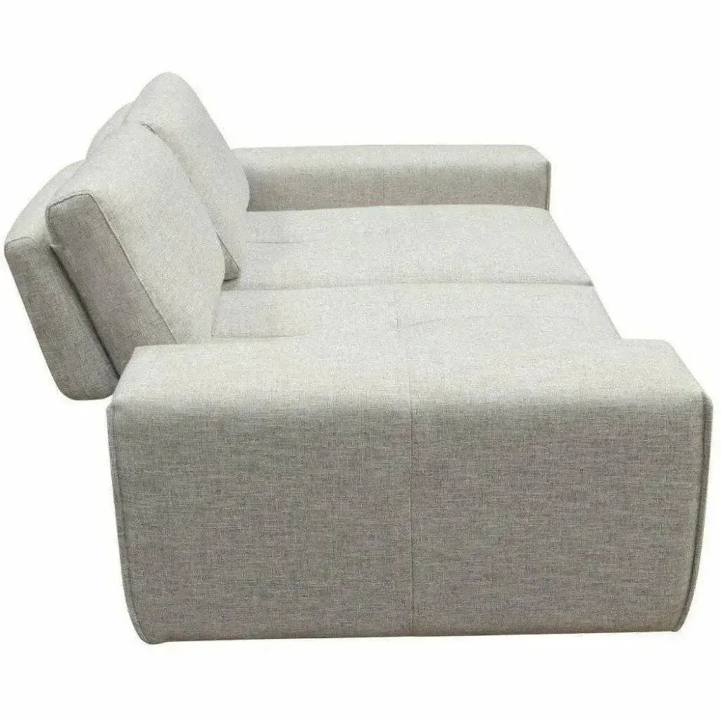 Modular 2-Seater Adjustable Backrests in Light Grey-Modular Sofas-Diamond Sofa-LOOMLAN