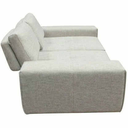 Modular 2-Seater Adjustable Backrests in Light Grey-Modular Sofas-Diamond Sofa-LOOMLAN