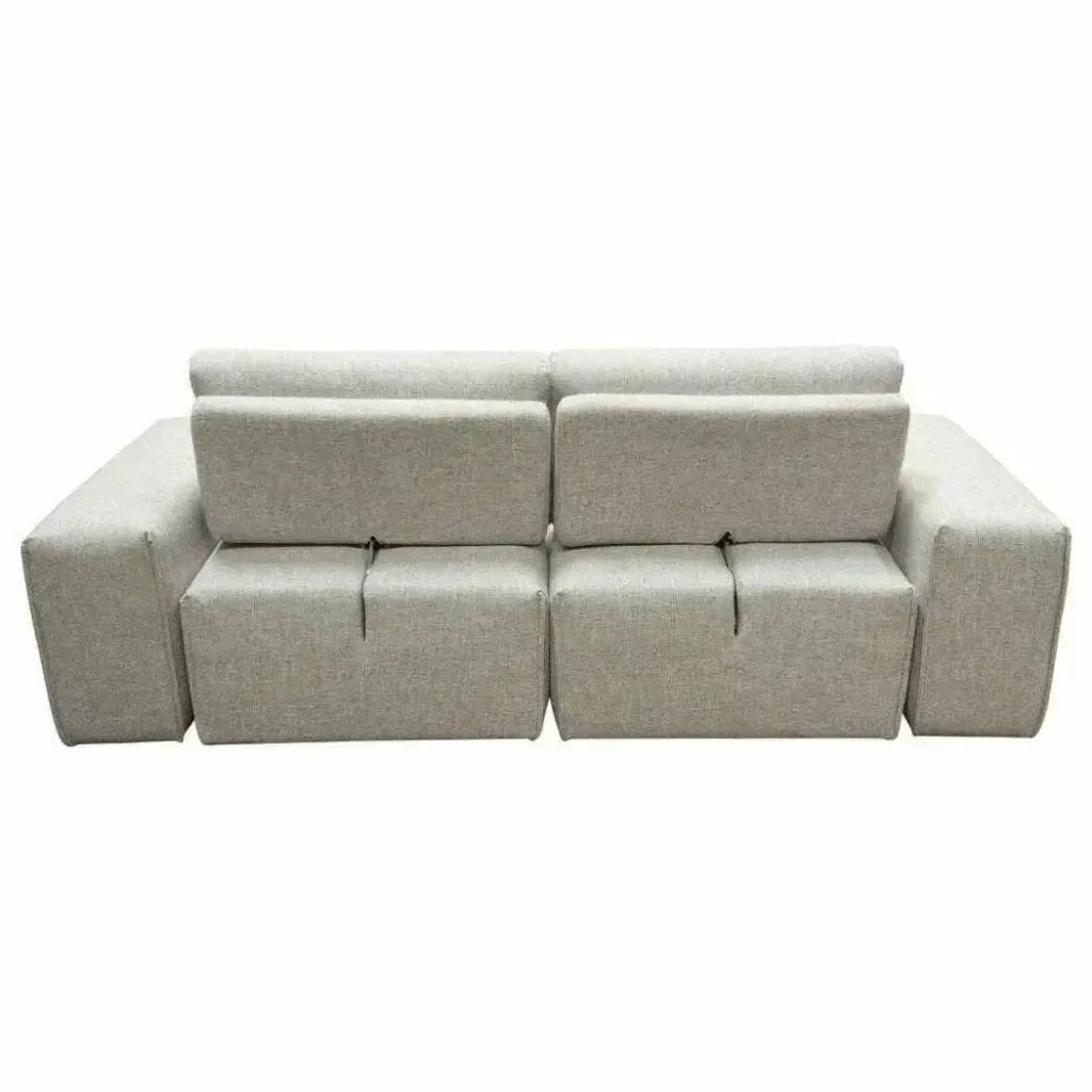 Modular 2-Seater Adjustable Backrests in Light Grey-Modular Sofas-Diamond Sofa-LOOMLAN