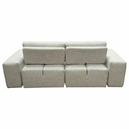 Modular 2-Seater Adjustable Backrests in Light Grey-Modular Sofas-Diamond Sofa-LOOMLAN