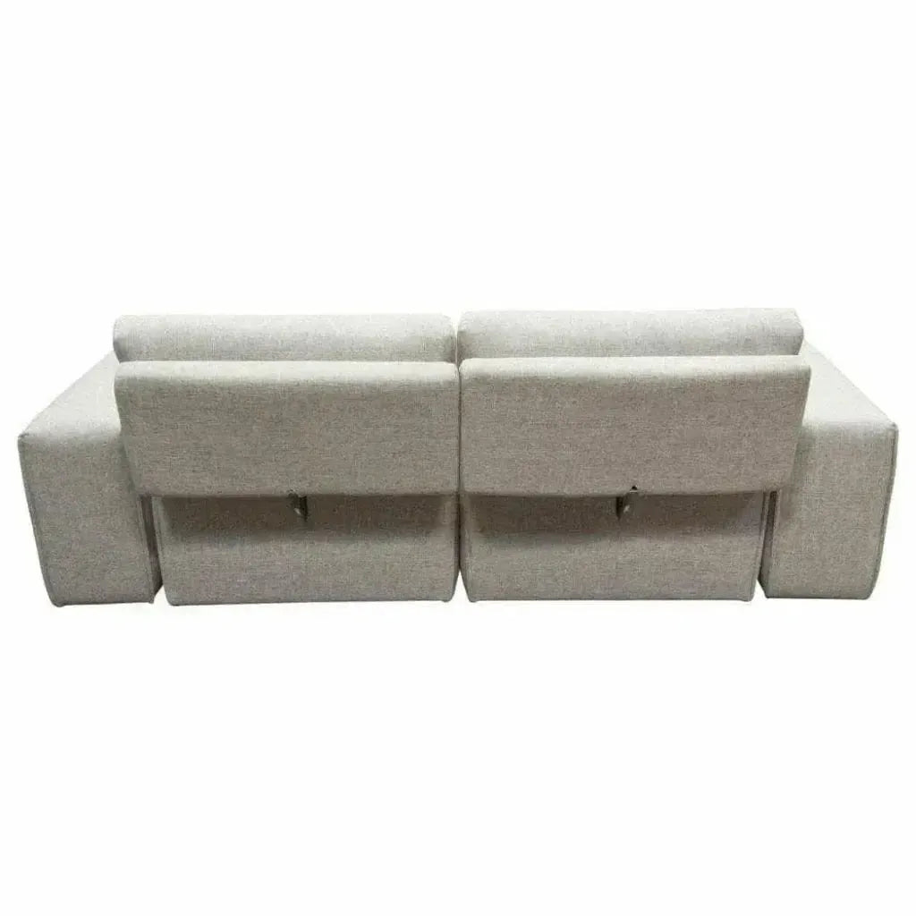 Modular 2-Seater Adjustable Backrests in Light Grey-Modular Sofas-Diamond Sofa-LOOMLAN