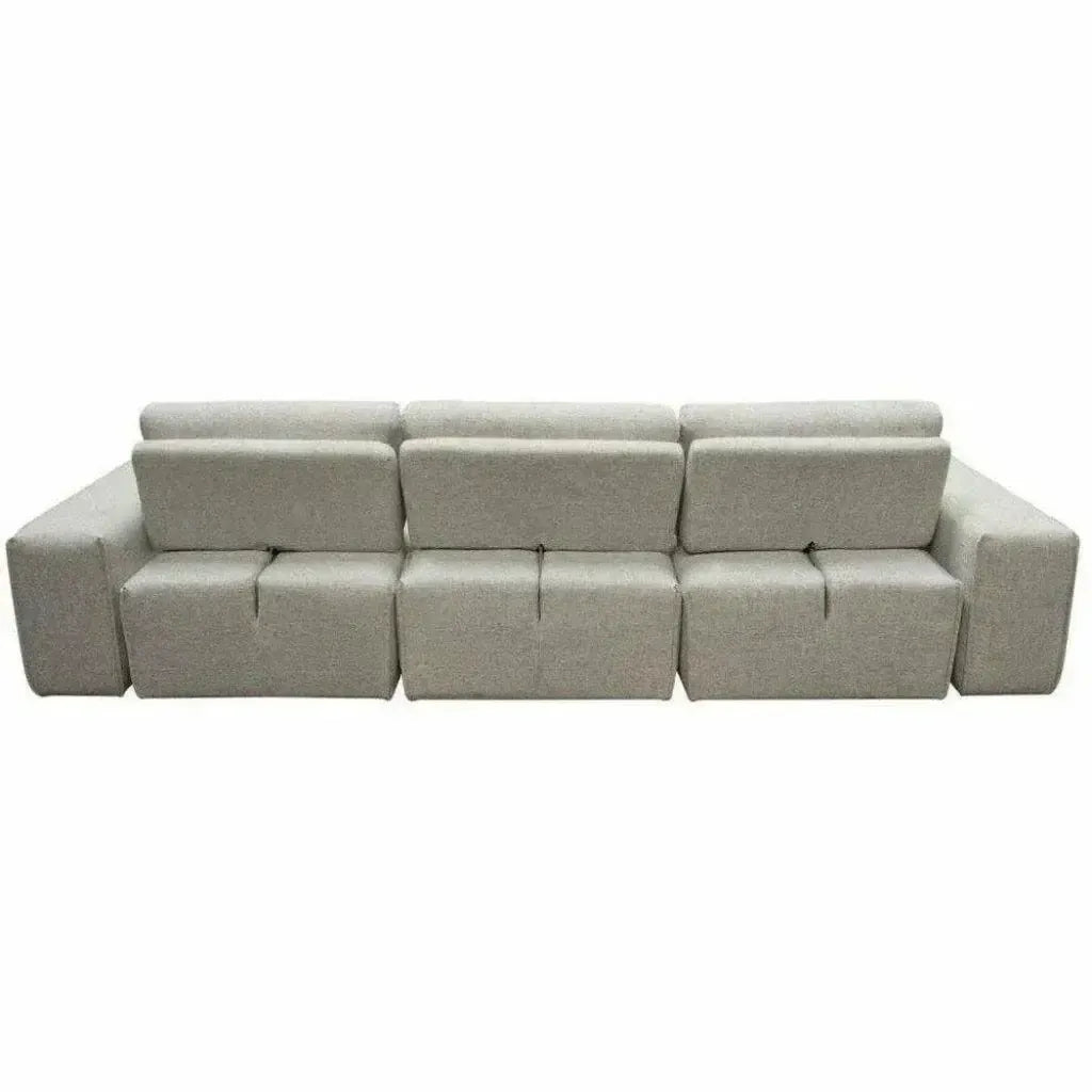Modular 3-Seater Chaise Sectional Adjustable Backrest-Modular Sofas-Diamond Sofa-LOOMLAN