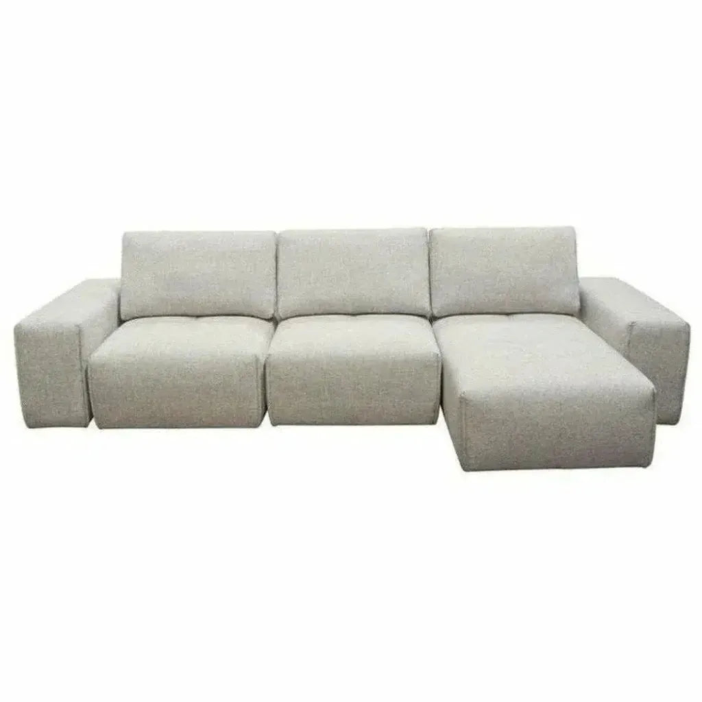 Modular 3-Seater Chaise Sectional Adjustable Backrest-Modular Sofas-Diamond Sofa-LOOMLAN