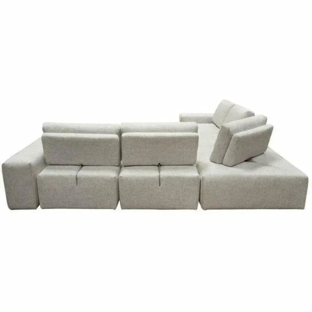 Modular 5-Seater Corner Sectional Adjustable Backrest-Modular Sofas-Diamond Sofa-LOOMLAN