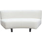 Modular Curved Back White Boucle Sherpa Loveseat-Modular Components-Diamond Sofa-LOOMLAN