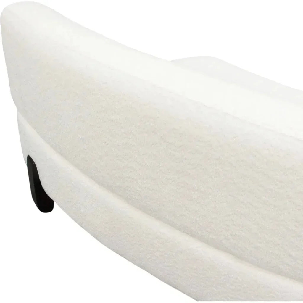 Modular Curved Back White Boucle Sherpa Sofa 3PC Set-Modular Sofas-Diamond Sofa-LOOMLAN