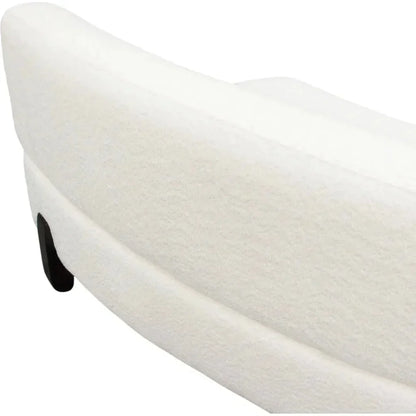 Modular Curved Back White Boucle Sherpa Sofa 3PC Set-Modular Sofas-Diamond Sofa-LOOMLAN