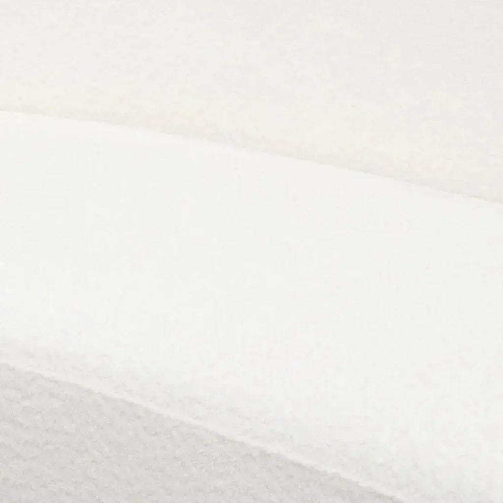 Modular Curved Back White Boucle Sherpa Sofa 3PC Set-Modular Sofas-Diamond Sofa-LOOMLAN