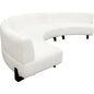 Modular Curved Back White Boucle Sherpa Sofa 3PC Set-Modular Sofas-Diamond Sofa-LOOMLAN