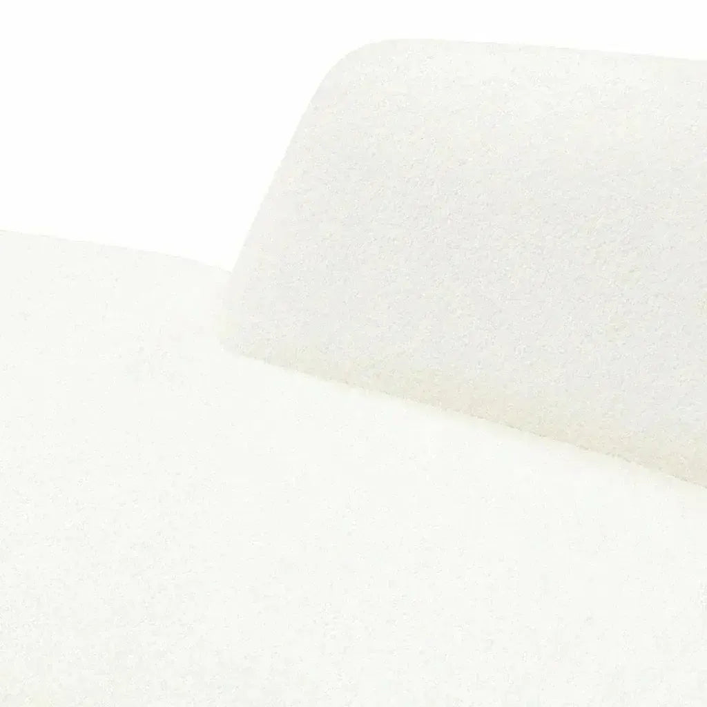 Modular Curved Back White Boucle Sofa Chaise 2PC Set-Modular Sofas-Diamond Sofa-LOOMLAN