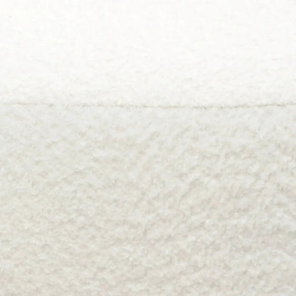 Modular Round White Boucle Sherpa Ottoman Table-Modular Components-Diamond Sofa-LOOMLAN