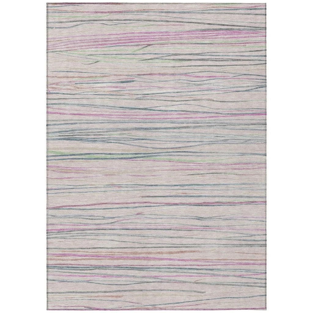 Modulyn Pink Washable Indoor - Outdoor Rug - LOOMLAN - LOOMLAN Rugs - Outdoor Rugs