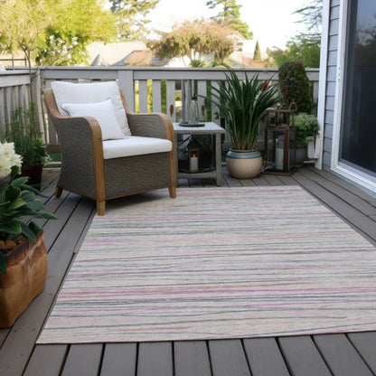 Modulyn Pink Washable Indoor - Outdoor Rug - LOOMLAN - LOOMLAN Rugs - Outdoor Rugs