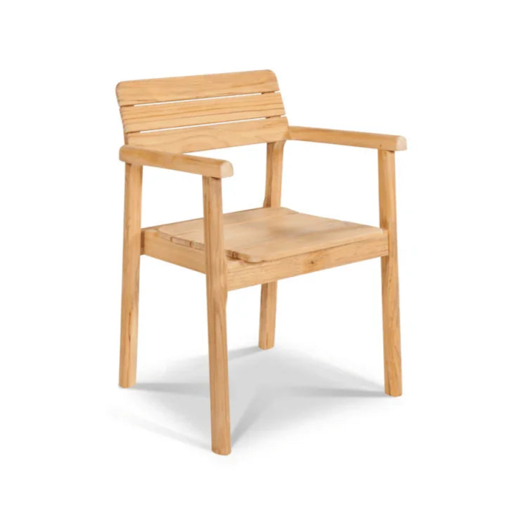 Modurn Teak Patio Rectangular Dining Set 5PC-Outdoor Dining Sets-HiTeak-LOOMLAN