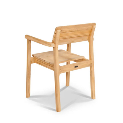 Modurn Teak Patio Rectangular Dining Set 5PC-Outdoor Dining Sets-HiTeak-LOOMLAN