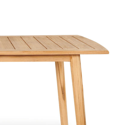 Modurn Teak Patio Rectangular Dining Set 5PC-Outdoor Dining Sets-HiTeak-LOOMLAN