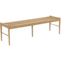 Moira Bench Natural Paper Rope With Solid - LOOMLAN - SUNPAN - Bedroom Benches