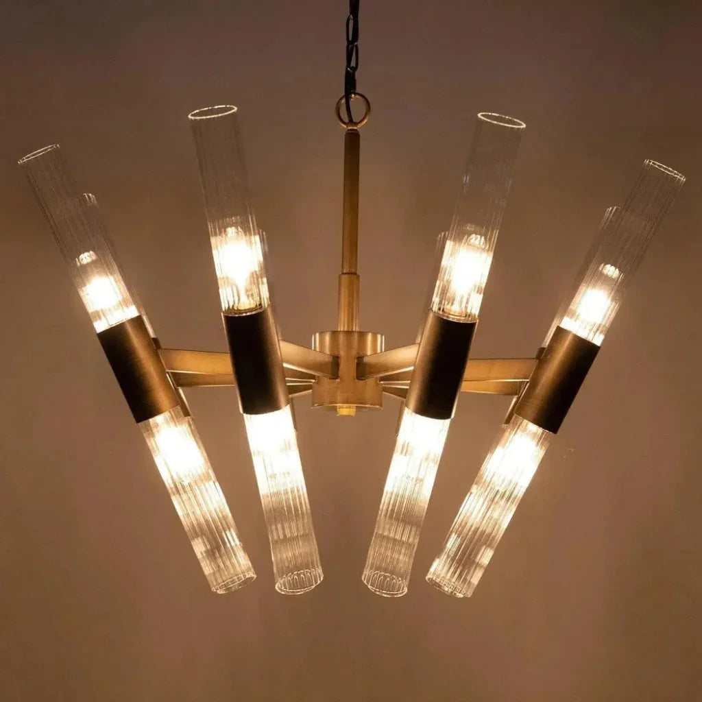 Moira Chandelier, Aged Brass Finish - LOOMLAN - Noir - Chandeliers