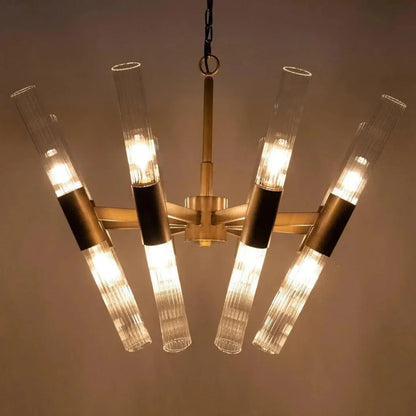 Moira Chandelier, Aged Brass Finish - LOOMLAN - Noir - Chandeliers