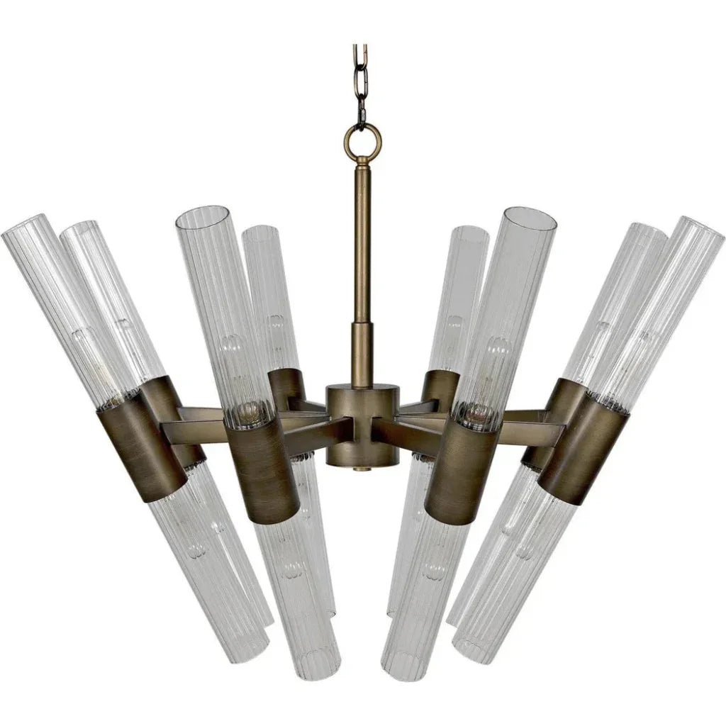 Moira Chandelier, Aged Brass Finish - LOOMLAN - Noir - Chandeliers