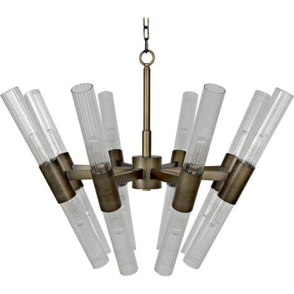 Moira Chandelier, Aged Brass Finish - LOOMLAN - Noir - Chandeliers