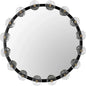 Moira Mirror Glass Details Black Round Wall Mirror - LOOMLAN - Noir - Wall Mirrors