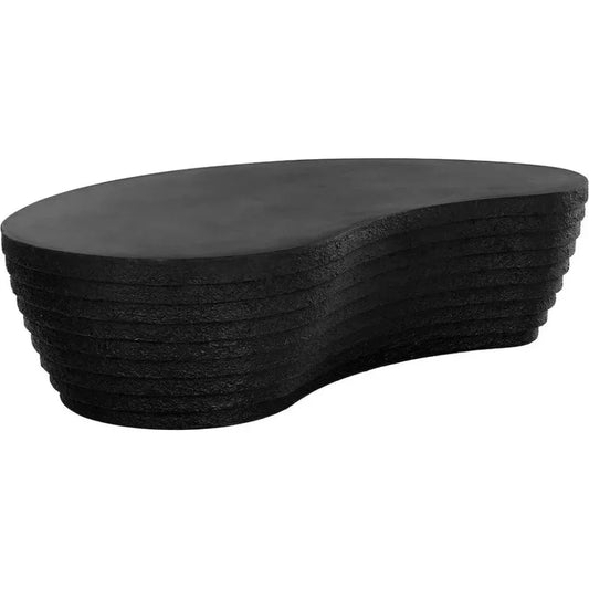 Mojave Coffee Table Concrete Black Outdoor-Outdoor Coffee Tables-SUNPAN-LOOMLAN