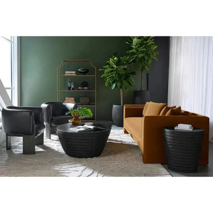 Mojave End Table by Sunpan Concrete Black - LOOMLAN - SUNPAN - Side Tables