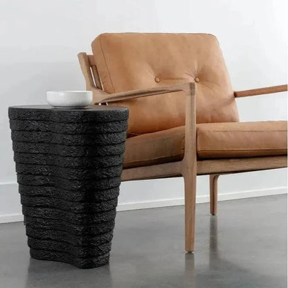 Mojave End Table by Sunpan Concrete Black - LOOMLAN - SUNPAN - Side Tables
