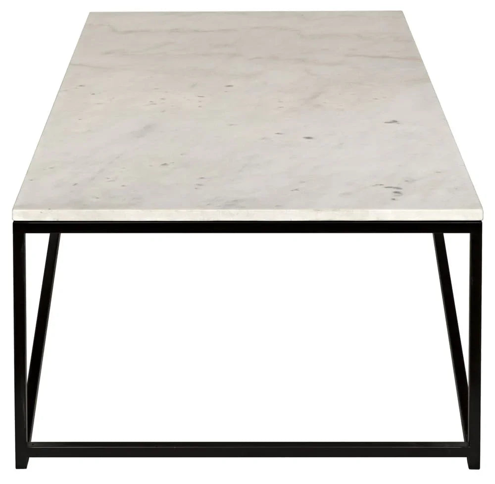 Molimo Marble Top Rectangular Coffee Table - LOOMLAN - Noir - Coffee Tables