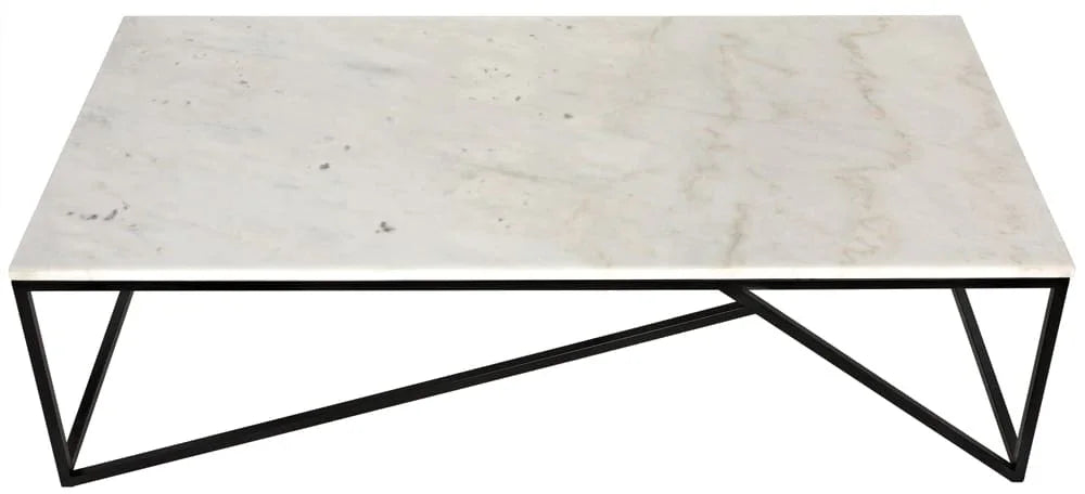 Molimo Marble Top Rectangular Coffee Table - LOOMLAN - Noir - Coffee Tables