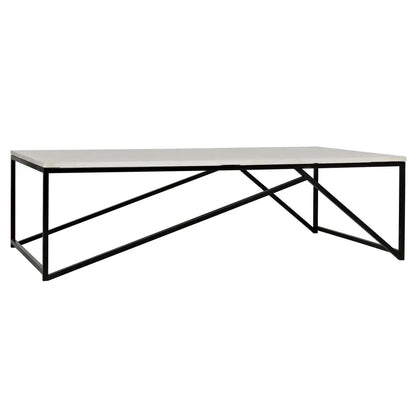 Molimo Marble Top Rectangular Coffee Table - LOOMLAN - Noir - Coffee Tables