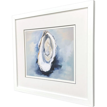 Mollusk Blue Glass Front Framed Wall Art