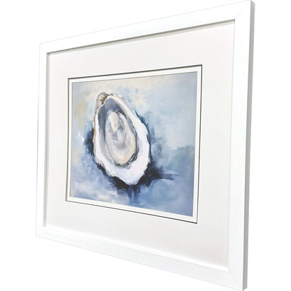 Mollusk Blue Glass Front Framed Wall Art