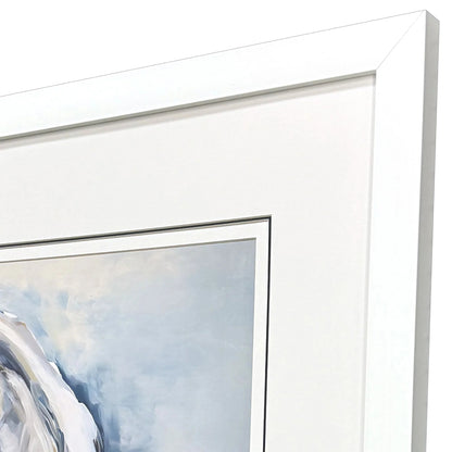 Mollusk Blue Glass Front Framed Wall Art