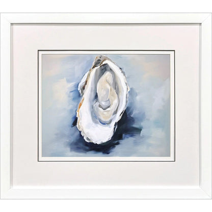 Mollusk Blue Glass Front Framed Wall Art