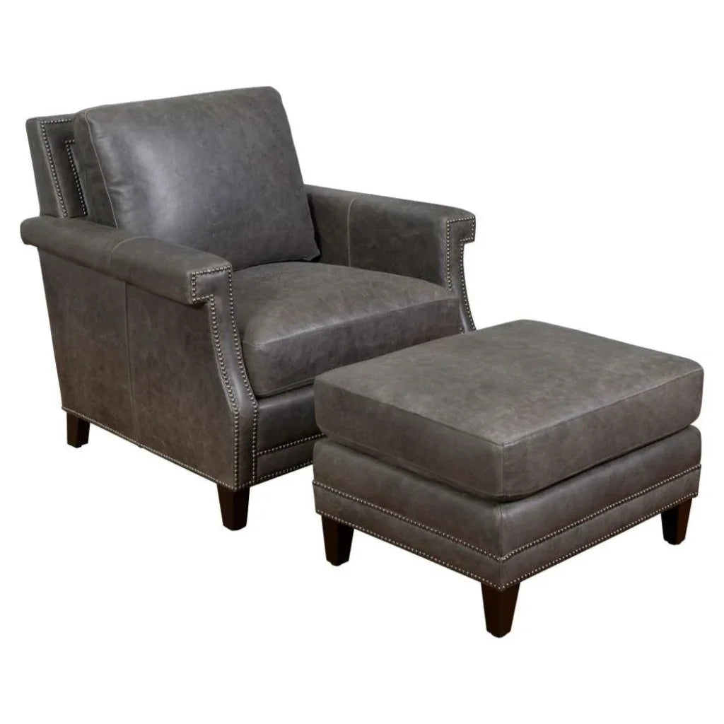 Molly Leather Trastevere Basilica Ottoman - LOOMLAN - Olivia + Quinn - Ottomans