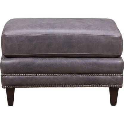 Molly Leather Trastevere Basilica Ottoman - LOOMLAN - Olivia + Quinn - Ottomans