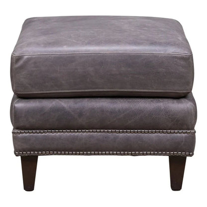Molly Leather Trastevere Basilica Ottoman - LOOMLAN - Olivia + Quinn - Ottomans
