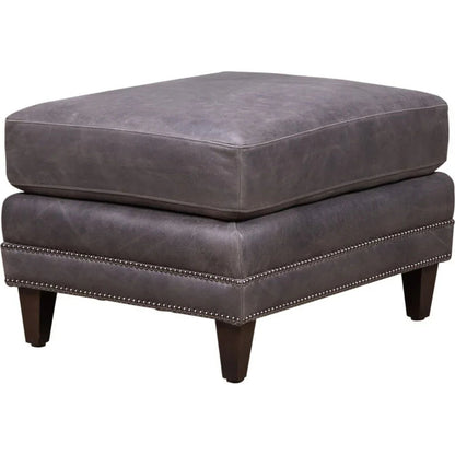 Molly Leather Trastevere Basilica Ottoman - LOOMLAN - Olivia + Quinn - Ottomans