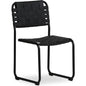 Moma Leather & Stainless Steel Dining Chair 2PC - LOOMLAN - Moe's Home - Dining Chairs