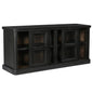 Mona Black Solid Neem Wood Sliding Doors Sideboard - LOOMLAN - Moe's Home - Sideboards