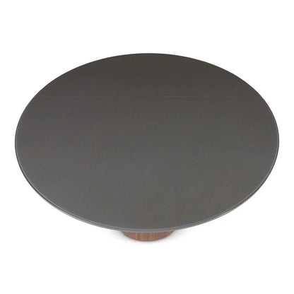 Mona Glass Top Round Dining Table-Dining Tables-Urbia-LOOMLAN