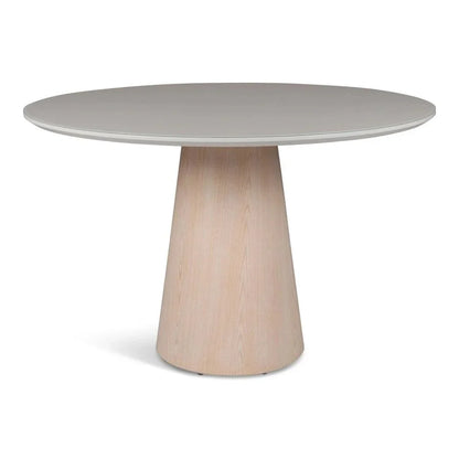 Mona Glass Top Round Dining Table-Dining Tables-Urbia-LOOMLAN