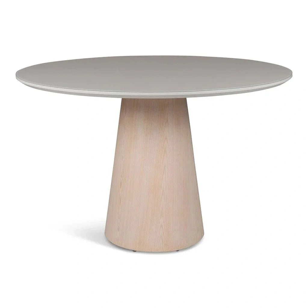 Mona Glass Top Round Dining Table-Dining Tables-Urbia-Off White, Nevoa-LOOMLAN
