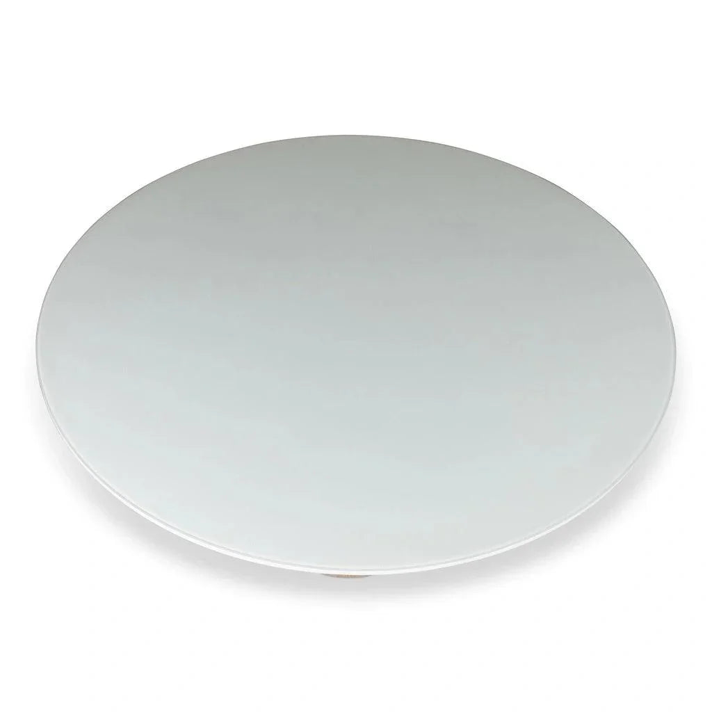 Mona Glass Top Round Dining Table-Dining Tables-Urbia-LOOMLAN