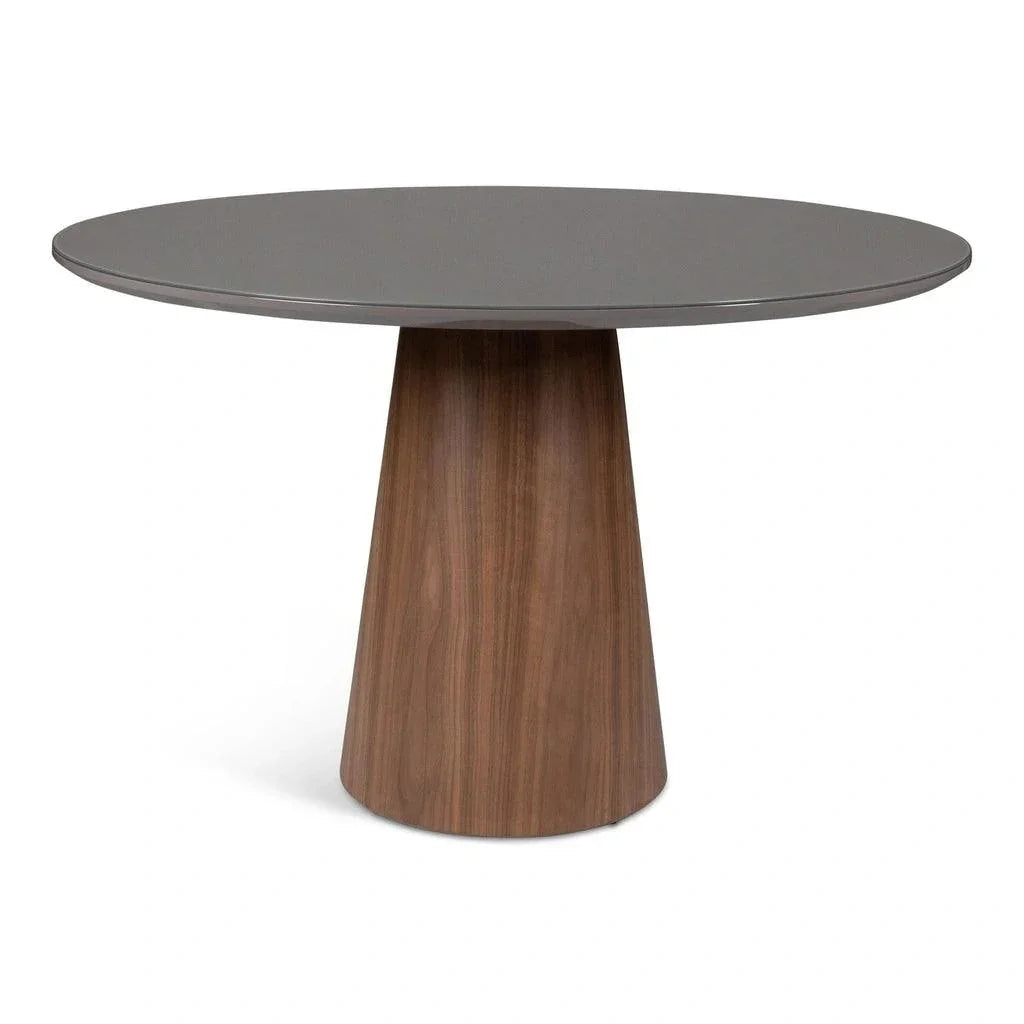 Mona Glass Top Round Dining Table-Dining Tables-Urbia-LOOMLAN