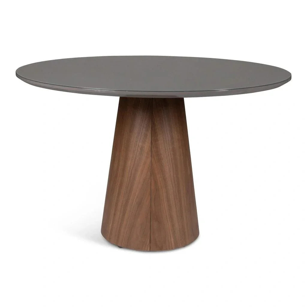 Mona Glass Top Round Dining Table-Dining Tables-Urbia-LOOMLAN