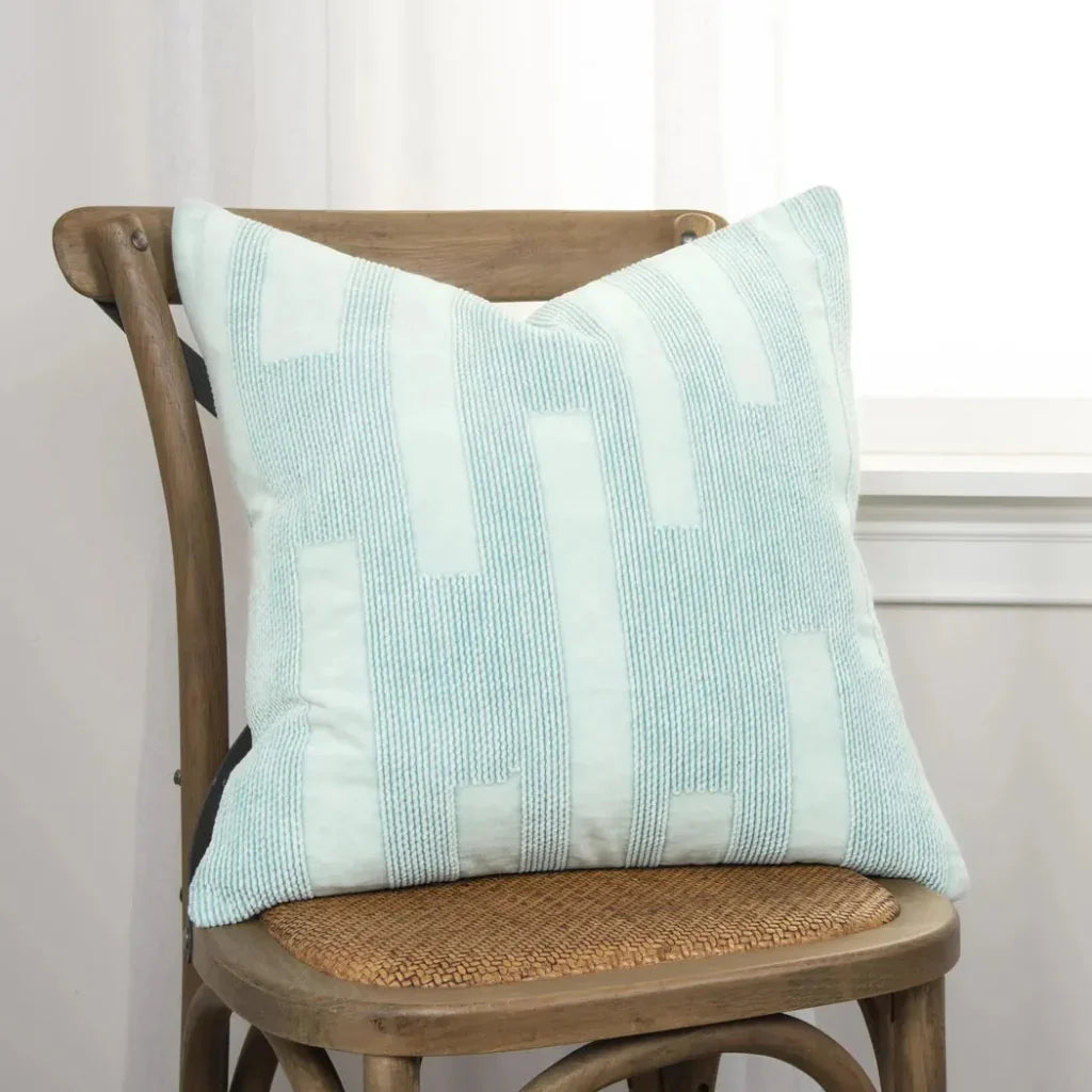 Mona Light Blue Throw Pillow Down Insert - LOOMLAN - LOOMLAN - Throw Pillows
